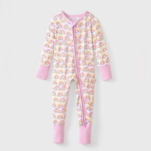 Little Sleepies Bamboo Pastel Rainbows Zippy size 12-18 Months